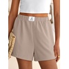 image:imageANRABESS Shorts for Women Summer Beach Cover Ups Casual High Waist Flowy Wide Leg 2026 Spring Vacation Lounge ShortsParchment
