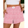 image:imageANRABESS Shorts for Women Summer Beach Cover Ups Casual High Waist Flowy Wide Leg 2026 Spring Vacation Lounge ShortsPink Floral