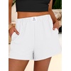 image:imageANRABESS Shorts for Women Summer Beach Cover Ups Casual High Waist Flowy Wide Leg 2026 Spring Vacation Lounge ShortsWhite