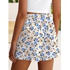 image:imageANRABESS Shorts for Women Summer Beach Cover Ups Casual High Waist Flowy Wide Leg 2026 Spring Vacation Lounge ShortsYellow Blue Floral