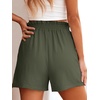 image:imageANRABESS Shorts for Women Summer Casual Elastic High Waisted Wide Leg Cute Dressy 2026 Vacation Beach ClothesArmy Green