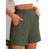 image:imageANRABESS Shorts for Women Summer Casual Elastic High Waisted Wide Leg Cute Dressy 2026 Vacation Beach ClothesArmy Green