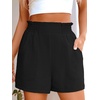 image:imageANRABESS Shorts for Women Summer Casual Elastic High Waisted Wide Leg Cute Dressy 2026 Vacation Beach ClothesBlack