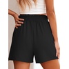 image:imageANRABESS Shorts for Women Summer Casual Elastic High Waisted Wide Leg Cute Dressy 2026 Vacation Beach ClothesBlack