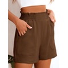 image:imageANRABESS Shorts for Women Summer Casual Elastic High Waisted Wide Leg Cute Dressy 2026 Vacation Beach ClothesBrown Red