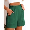 image:imageANRABESS Shorts for Women Summer Casual Elastic High Waisted Wide Leg Cute Dressy 2026 Vacation Beach ClothesGreen