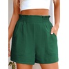image:imageANRABESS Shorts for Women Summer Casual Elastic High Waisted Wide Leg Cute Dressy 2026 Vacation Beach ClothesGreen