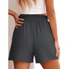 image:imageANRABESS Shorts for Women Summer Casual Elastic High Waisted Wide Leg Cute Dressy 2026 Vacation Beach ClothesGrey