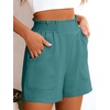 image:imageANRABESS Shorts for Women Summer Casual Elastic High Waisted Wide Leg Cute Dressy 2026 Vacation Beach ClothesLake Green
