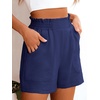 image:imageANRABESS Shorts for Women Summer Casual Elastic High Waisted Wide Leg Cute Dressy 2026 Vacation Beach ClothesNavy Blue