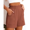 image:imageANRABESS Shorts for Women Summer Casual Elastic High Waisted Wide Leg Cute Dressy 2026 Vacation Beach ClothesRust