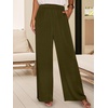 image:imageANRABESS Women Summer 2 Piece Outfits VNeck Top and Wide Leg Pants Set Comfy AllDay Wear for Lounge amp Daily Travel SetsArmy Green