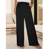 image:imageANRABESS Women Summer 2 Piece Outfits VNeck Top and Wide Leg Pants Set Comfy AllDay Wear for Lounge amp Daily Travel SetsBlack