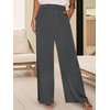 image:imageANRABESS Women Summer 2 Piece Outfits VNeck Top and Wide Leg Pants Set Comfy AllDay Wear for Lounge amp Daily Travel SetsDark Gray