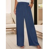 image:imageANRABESS Women Summer 2 Piece Outfits VNeck Top and Wide Leg Pants Set Comfy AllDay Wear for Lounge amp Daily Travel SetsDeep Blue