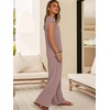 image:imageANRABESS Women Summer 2 Piece Outfits VNeck Top and Wide Leg Pants Set Comfy AllDay Wear for Lounge amp Daily Travel SetsLight Camel