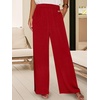 image:imageANRABESS Women Summer 2 Piece Outfits VNeck Top and Wide Leg Pants Set Comfy AllDay Wear for Lounge amp Daily Travel SetsRed