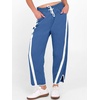 image:imageANRABESS Women Track Pants Casual Drawstring Waist Lightweight Baggy Contrast Color Workout Barrel Leg Pants with PocketsBlue
