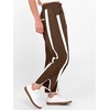 image:imageANRABESS Women Track Pants Casual Drawstring Waist Lightweight Baggy Contrast Color Workout Barrel Leg Pants with PocketsCoffe