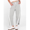 image:imageANRABESS Women Track Pants Casual Drawstring Waist Lightweight Baggy Contrast Color Workout Barrel Leg Pants with PocketsGrey