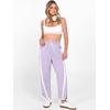 image:imageANRABESS Women Track Pants Casual Drawstring Waist Lightweight Baggy Contrast Color Workout Barrel Leg Pants with PocketsPurple