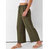 image:imageANRABESS Women Wide Leg Pants Summer Palazzo High Waisted Casual Loose Lounge Flowy Capri Cropped Beach Trousers Work OutfitsArmy Green
