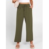 image:imageANRABESS Women Wide Leg Pants Summer Palazzo High Waisted Casual Loose Lounge Flowy Capri Cropped Beach Trousers Work OutfitsArmy Green