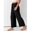 image:imageANRABESS Women Wide Leg Pants Summer Palazzo High Waisted Casual Loose Lounge Flowy Capri Cropped Beach Trousers Work OutfitsBlack