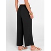 image:imageANRABESS Women Wide Leg Pants Summer Palazzo High Waisted Casual Loose Lounge Flowy Capri Cropped Beach Trousers Work OutfitsBlack