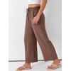 image:imageANRABESS Women Wide Leg Pants Summer Palazzo High Waisted Casual Loose Lounge Flowy Capri Cropped Beach Trousers Work OutfitsBrown