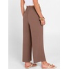 image:imageANRABESS Women Wide Leg Pants Summer Palazzo High Waisted Casual Loose Lounge Flowy Capri Cropped Beach Trousers Work OutfitsBrown