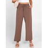 image:imageANRABESS Women Wide Leg Pants Summer Palazzo High Waisted Casual Loose Lounge Flowy Capri Cropped Beach Trousers Work OutfitsBrown
