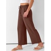image:imageANRABESS Women Wide Leg Pants Summer Palazzo High Waisted Casual Loose Lounge Flowy Capri Cropped Beach Trousers Work OutfitsCoffee