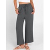 image:imageANRABESS Women Wide Leg Pants Summer Palazzo High Waisted Casual Loose Lounge Flowy Capri Cropped Beach Trousers Work OutfitsDark Gray