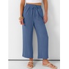 image:imageANRABESS Women Wide Leg Pants Summer Palazzo High Waisted Casual Loose Lounge Flowy Capri Cropped Beach Trousers Work OutfitsDeep Blue