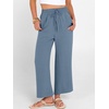 image:imageANRABESS Women Wide Leg Pants Summer Palazzo High Waisted Casual Loose Lounge Flowy Capri Cropped Beach Trousers Work OutfitsGrey Blue