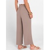 image:imageANRABESS Women Wide Leg Pants Summer Palazzo High Waisted Casual Loose Lounge Flowy Capri Cropped Beach Trousers Work OutfitsLight Camel