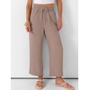 image:imageANRABESS Women Wide Leg Pants Summer Palazzo High Waisted Casual Loose Lounge Flowy Capri Cropped Beach Trousers Work OutfitsLight Camel