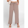 image:imageANRABESS Women Wide Leg Pants Summer Palazzo High Waisted Casual Loose Lounge Flowy Capri Cropped Beach Trousers Work OutfitsLight Camel
