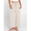 image:imageANRABESS Women Wide Leg Pants Summer Palazzo High Waisted Casual Loose Lounge Flowy Capri Cropped Beach Trousers Work OutfitsLight Yellow