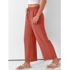 image:imageANRABESS Women Wide Leg Pants Summer Palazzo High Waisted Casual Loose Lounge Flowy Capri Cropped Beach Trousers Work OutfitsOrange Red