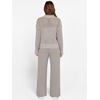 image:imageANRABESS Womens 2 Piece Outfits 2026 Spring Crochet Half Zip Sweater Top Wide Leg Pant Travel Matching Sets Lounge ClothesLight Khaki