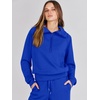 image:imageANRABESS Womens 2 Piece Outfits Half Zip Sweatshirt amp Wide Leg Pants Airport Travel Lounge Matching Sets Sweatsuits ClothingRoyal Blue