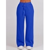image:imageANRABESS Womens 2 Piece Outfits Half Zip Sweatshirt amp Wide Leg Pants Airport Travel Lounge Matching Sets Sweatsuits ClothingRoyal Blue