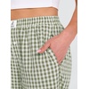 image:imageANRABESS Womens Gingham Striped Pants Palazzo amp Cropped Comfy amp Cute Lounge Pajama Plaid PJ Bottoms With PocketsArmy Green White Plaid