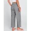 image:imageANRABESS Womens Gingham Striped Pants Palazzo amp Cropped Comfy amp Cute Lounge Pajama Plaid PJ Bottoms With PocketsBlack White Plaid