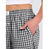image:imageANRABESS Womens Gingham Striped Pants Palazzo amp Cropped Comfy amp Cute Lounge Pajama Plaid PJ Bottoms With PocketsBlack White Plaid