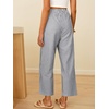 image:imageANRABESS Womens Gingham Striped Pants Palazzo amp Cropped Comfy amp Cute Lounge Pajama Plaid PJ Bottoms With PocketsBlack White Stripe