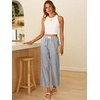 image:imageANRABESS Womens Gingham Striped Pants Palazzo amp Cropped Comfy amp Cute Lounge Pajama Plaid PJ Bottoms With PocketsBlack White Stripe