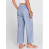image:imageANRABESS Womens Gingham Striped Pants Palazzo amp Cropped Comfy amp Cute Lounge Pajama Plaid PJ Bottoms With PocketsBlue White Plaid
